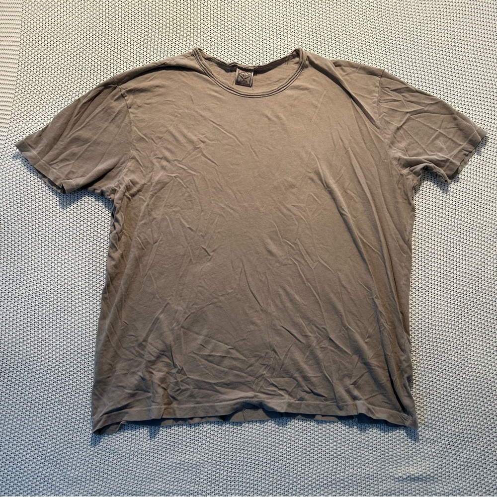 Y2K Lucky Brand Men's Taupe Short Sleeve Tee Size XL